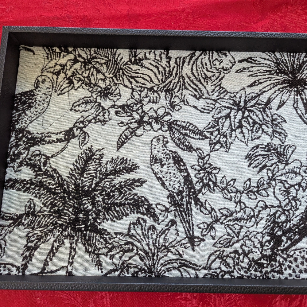 Tropical Black and White Decorative Tray